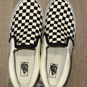 Checkered slip on Vans